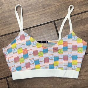 OBEY Colorful Patterned Bralette